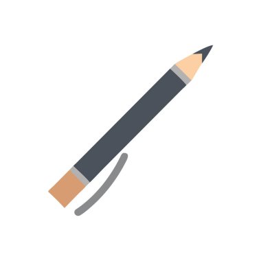 kalem simgesi vektörü. düz dizayn