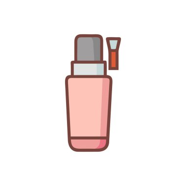 Bir şişe oje rengi ikonu. vektör illüstrasyonu