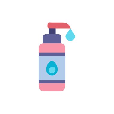 hijyen ve hijyen teması illüstrasyonunun su şişesi düz stil vektör tasarımı