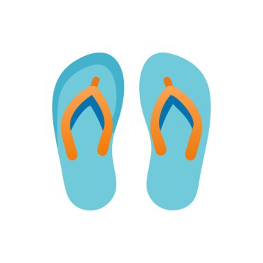 flip flops düz biçim ikon vektör tasarımı