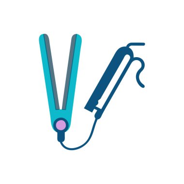 Makas ikon vektörü. izole düz illüstrasyon