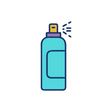 Sprey sprey ikonu, ince çizgi biçimi, doğrusal vektör, web tasarım işareti, beyaz arkaplanda düzenlenebilir inme ile ana hatlar sembolü kavramı.