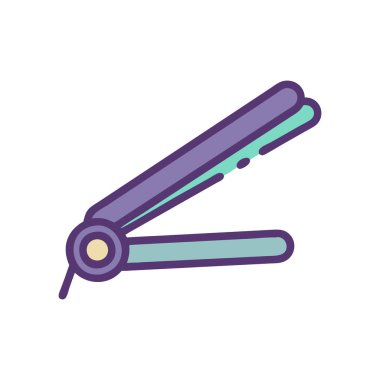 saç tarağı renk vektör karalama simgesi basit tasarım