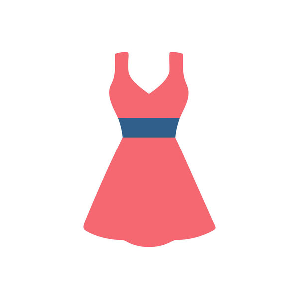 woman dress vector color icon
