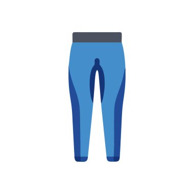 mavi pantolon düz biçim ikon tasarımı, gündelik giyim modası ve gündelik tema vektör illüstrasyonu