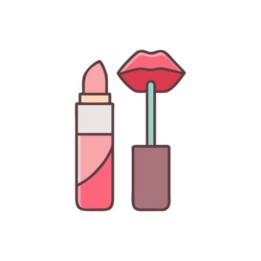 vektör ruj simgesi, düz renk illüstrasyonu