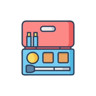 Makyaj fırçası ve fırçası olan makyaj paleti