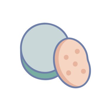 Beyaz arkaplan üzerinde paskalya ikonu olan yumurtalar, çizgi biçimi, vektör illüstrasyonu