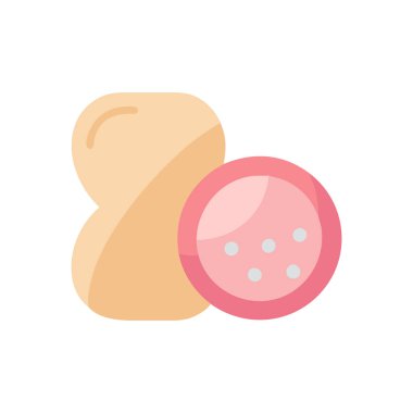 Tatlı kurabiyeler ve izole edilmiş simgeler.