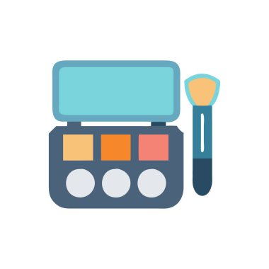 boya fırçası ve palet simgesi. vektör