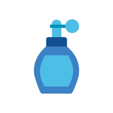 Mavi renkli sıvı şişenin vektör simgesi