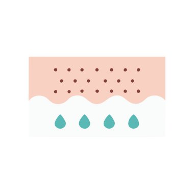 su damlası simgesi, düz stil