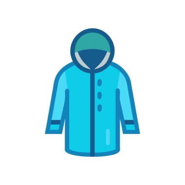 Kışlık ceket ikonu vektörü web ve mobil uygulama tasarımınız için beyaz arkaplanda izole edilmiş, kışlık ceket logosu konsepti