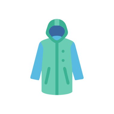Kışlık ceket ikonu vektör illüstrasyonu