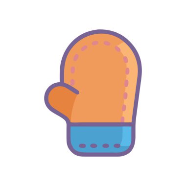 izole edilmiş el eldiveni vektör tasarımı