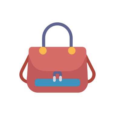 El çantası düz vektör simgesi
