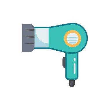 Saç kurutma makinesinin vektör düz simgesi