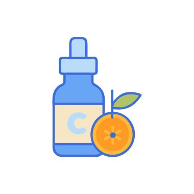 Sağlıklı içecek, doğal ürün, vektör düz renk ikonu. izole çizgi illüstrasyonu