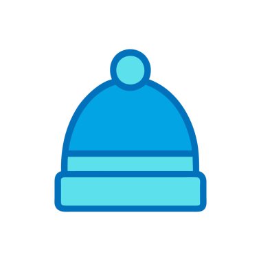 Beyaz arkaplanda izole edilmiş hat şapka simgesi. kış şapkası. kış şapkası. vektör