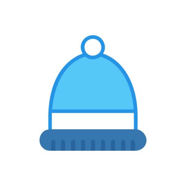 kış başlığı düz simgesi