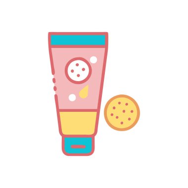 krema ve deri vektörü düz illüstrasyon