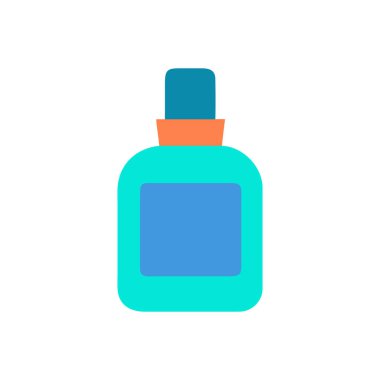 Parfüm vektörü düz renk simgesi