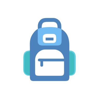 Okul Çantası simgesi vektör olarak. Logotype