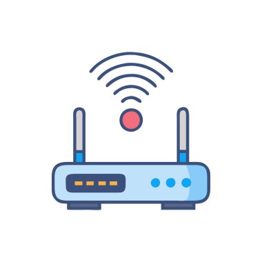 Şeffaf arkaplan üzerinde kablosuz yönlendirici vektör çizimi, premium kalite semboller. kavram ve grafik tasarımı için vektör simgesi.