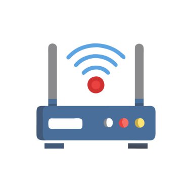 router simgesi. düz tasarım biçimi.