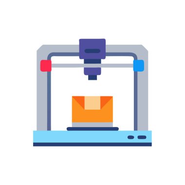 Beyaz arkaplan vektör illüstrasyonlu yazıcı makinesi