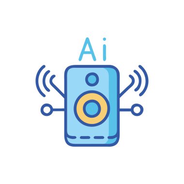 akıllı konuşmacı simgesi vektör çizimi