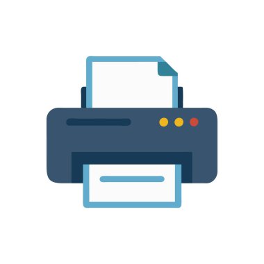 Bilgisayar yazıcı vektör simgesi. bilgisayar teknolojisi sembolü.