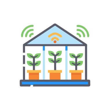 Wi-Fi sembolü vektör illüstrasyon tasarımlı ev