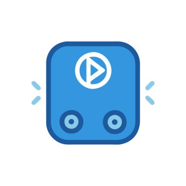 Teknoloji işaretli robotun vektör çizimi