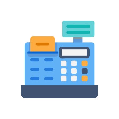 pos terminal simge vektörü. İnce çizgi işareti. izole edilmiş sınır sembolü çizimi