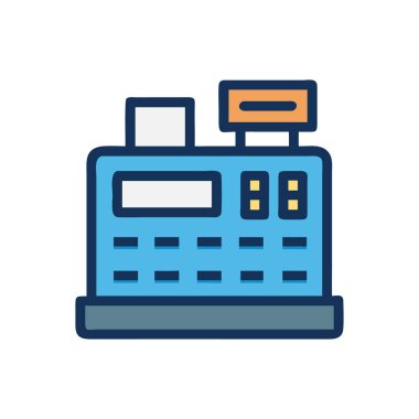 Para simgesi vektör illüstrasyon tasarımlı hesap makinesi