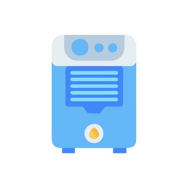 Elektrikli ısıtıcı ikon vektörü. izole edilmiş sınır sembolü çizimi