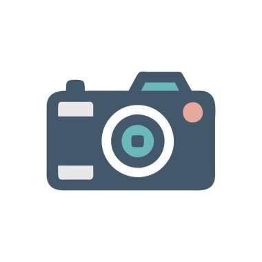 Şeffaf bir arkaplanda kamera vektör çizimi. Birinci kalite semboller. Konsept ve grafik tasarımı için vuruş simgesi.