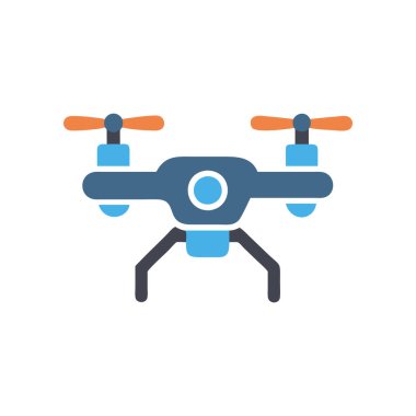 Drone vektör renk çizgisi simgesi
