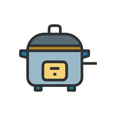 Mutfak vektörü renk çizgisi simgesi