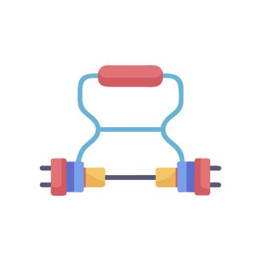 spor ve spor aletleri düz vektör simgesi