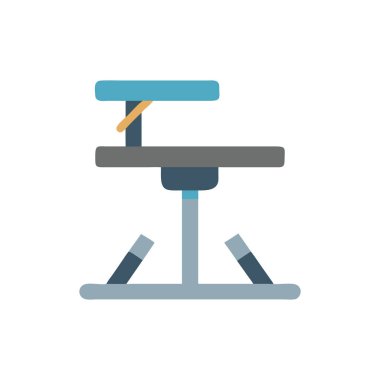 ofis masa sandalyesi düz biçim ikon vektör tasarımı