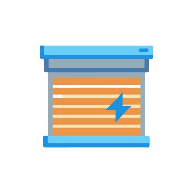 pil enerji ikonu vektör çizimi