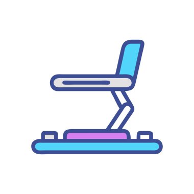 Koşu bandı simgesi vektörde. Logotype