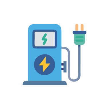 elektrikli araba vektör simgesi