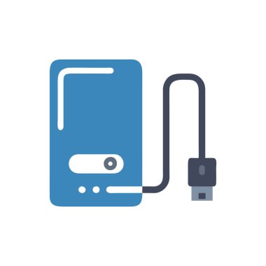 usb simge vektör illüstrasyonu