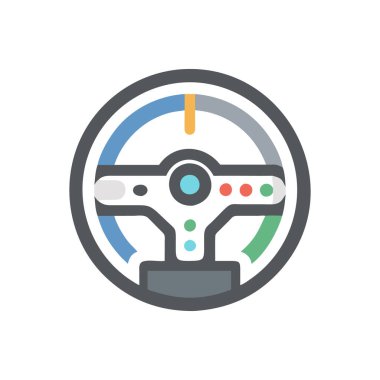 direksiyon vektörü düz renk simgesi