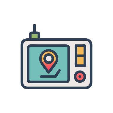 harita pin ikonu vektör illüstrasyonu