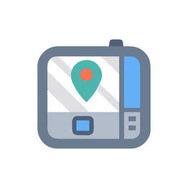 navigasyon vektörü düz renk simgesi