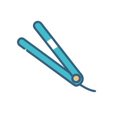 saç makası ve makas düz simge